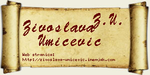Živoslava Umićević vizit kartica